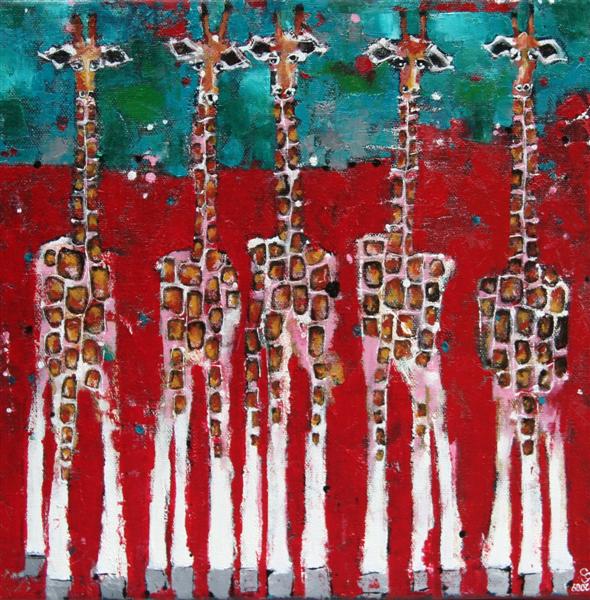 5_hot_giraffes.30x30cm