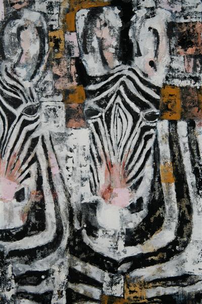 Three_Zebras_80x80cm_detail