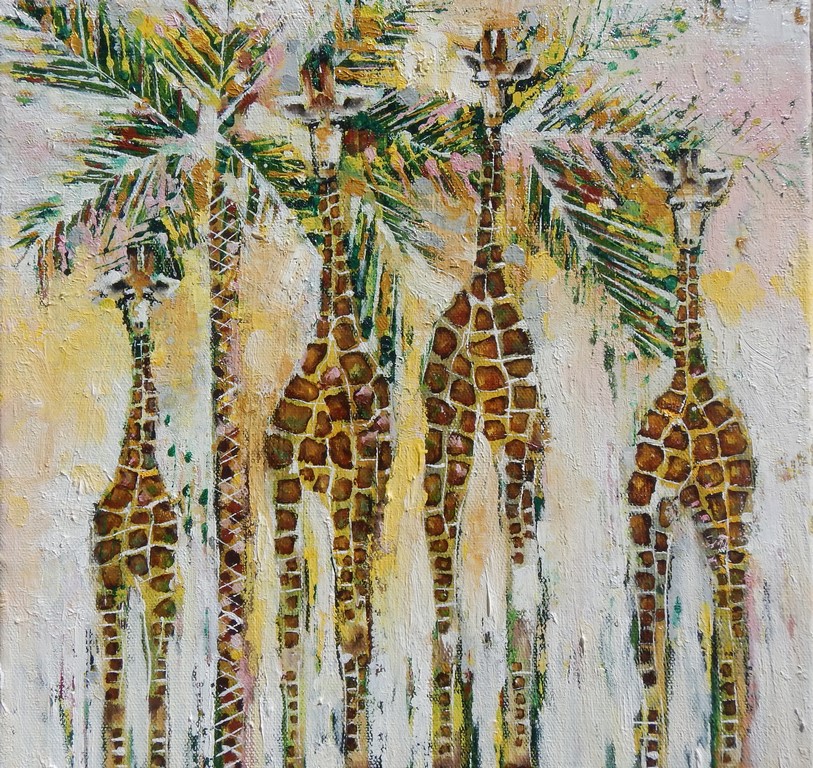 giraffes.30x30cm