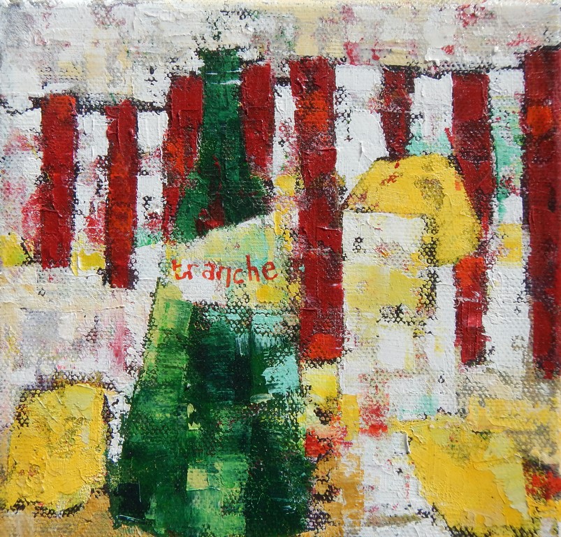 Tranche. A la Plage.15x15cm
