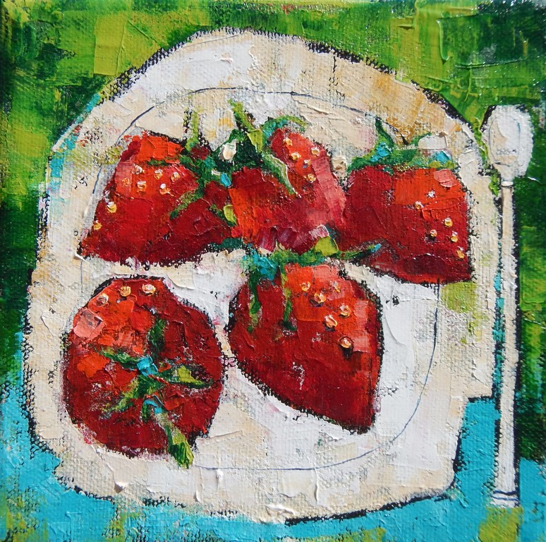 strawberries 15x15cm