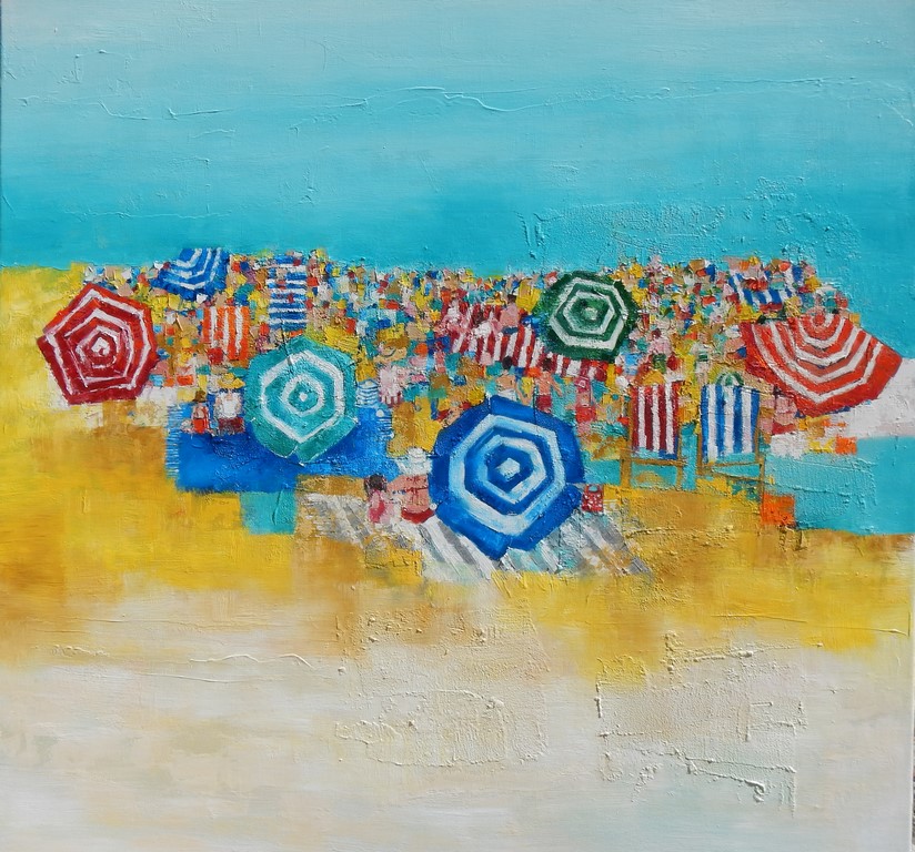 The Beach 90x90cm